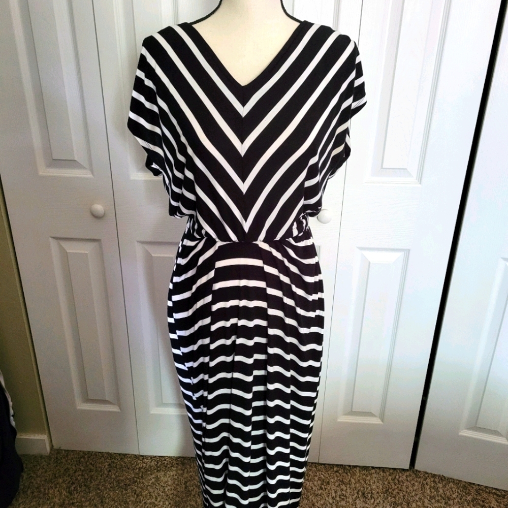 Black and White Maxi Dress
